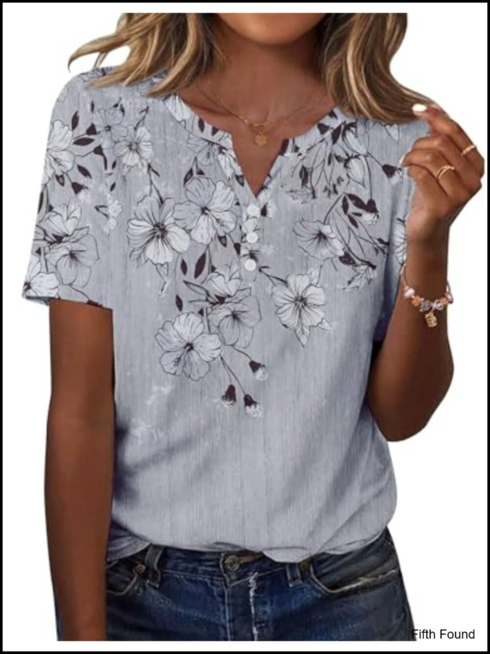 Womens V Neck Short Sleeve T Shirt Casual Summer Blouse Top